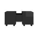 Coffee Table High Gloss Black 60 X 60 X 38 Cm Chipboard