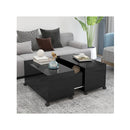Coffee Table High Gloss Black 75 X 75 X 38 Cm Chipboard