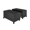 Coffee Table High Gloss Black 75 X 75 X 38 Cm Chipboard