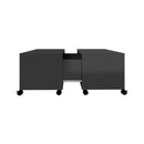 Coffee Table High Gloss Black 75 X 75 X 38 Cm Chipboard