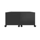 Coffee Table High Gloss Black 75 X 75 X 38 Cm Chipboard