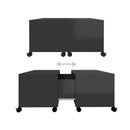 Coffee Table High Gloss Black 75 X 75 X 38 Cm Chipboard