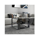 Coffee Table High Gloss Grey 60 X 60 X 40 Cm Chipboard