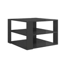 Coffee Table High Gloss Grey 60 X 60 X 40 Cm Chipboard