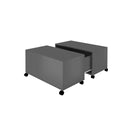 Coffee Table High Gloss Grey 75 X 75 X 38 Cm Engineered Wood