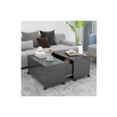 Coffee Table High Gloss Grey 75 X 75 X 38 Cm Engineered Wood