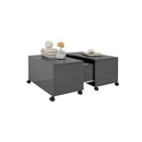 Coffee Table High Gloss Grey 75 X 75 X 38 Cm Engineered Wood