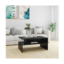 Coffee Table High Gloss Grey Chipboard