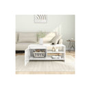 Coffee Table High Gloss White 102 X 50 X 45 Cm Engineered Wood