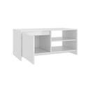 Coffee Table High Gloss White 102 X 50 X 45 Cm Engineered Wood