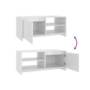 Coffee Table High Gloss White 102 X 50 X 45 Cm Engineered Wood