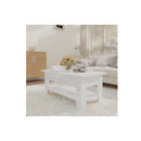 Coffee Table High Gloss White 102 X 55 X 42 Cm Engineered Wood