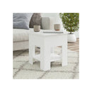 Coffee Table High Gloss White 40 X 40 X 42 Cm Engineered Wood