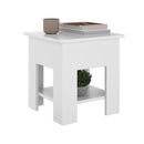 Coffee Table High Gloss White 40 X 40 X 42 Cm Engineered Wood