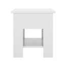 Coffee Table High Gloss White 40 X 40 X 42 Cm Engineered Wood