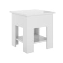 Coffee Table High Gloss White 40 X 40 X 42 Cm Engineered Wood