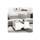 Coffee Table High Gloss White 60 X 60 X 38 Cm Engineered Wood