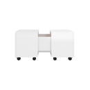 Coffee Table High Gloss White 60 X 60 X 38 Cm Engineered Wood