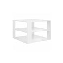 Coffee Table High Gloss White 60 X 60 X 40 Cm Engineered Wood