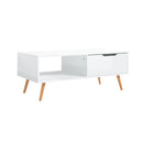 Decorative Coffee Table High Gloss White Chipboard