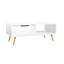 Decorative Coffee Table High Gloss White Chipboard