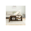 Coffee Table Smoked Oak 102 X 50 X 45 Cm Engineered Wood