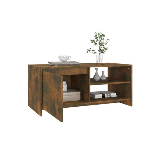 Coffee Table Smoked Oak 102 X 50 X 45 Cm Engineered Wood