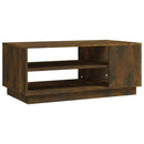Coffee Table Smoked Oak 102 X 55 X 43 Cm Engineered Wood