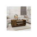 Coffee Table Smoked Oak 102 X 55 X 43 Cm Engineered Wood