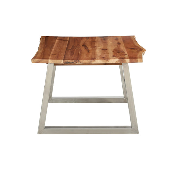 Coffee Table Solid Acacia Wood And Stainless Steel
