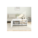 Coffee Table White 102 X 50 X 45 Cm Engineered Wood