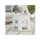Coffee Table White 40 X 40 X 42 Cm Engineered Wood