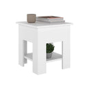 Coffee Table White 40 X 40 X 42 Cm Engineered Wood