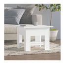 Coffee Table White 55 X 55 X 42 Cm Chipboard