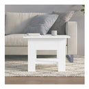 Coffee Table White 55 X 55 X 42 Cm Chipboard