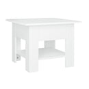 Coffee Table White 55 X 55 X 42 Cm Chipboard