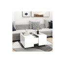 Coffee Table White 60 X 60 X 38 Cm Engineered Wood