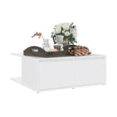 Coffee Table White 80 X 80 X 31 Cm Chipboard