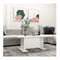 Coffee Table White Chipboard High Gloss