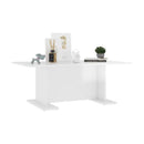 Coffee Table White Chipboard High Gloss