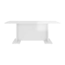 Coffee Table White Chipboard High Gloss