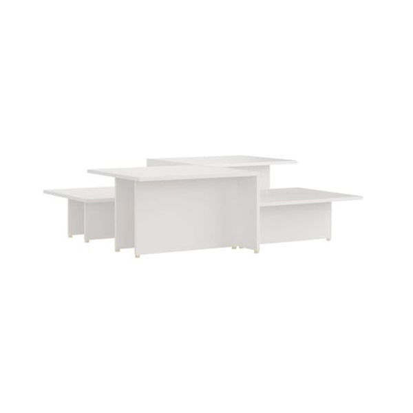 Coffee Tables 2 Pcs White Chipboard