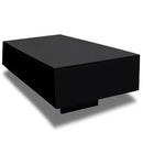 Coffee Table High Gloss 85 x 55 x 31 Cm - Black