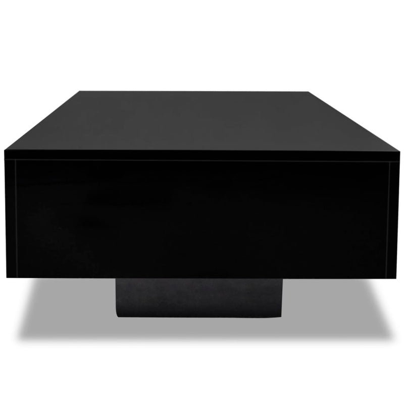 Coffee Table High Gloss 85 x 55 x 31 Cm - Black