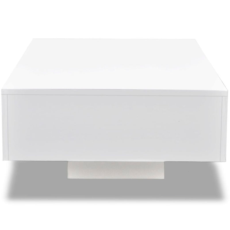 Coffee Table High Gloss  85 x 55 x 31 Cm - White