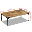 Coffee Table Mango Wood 100 x 60 x 35 Cm