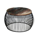 Coffee Table Round Solid Reclaimed Wood 68 X 37Cm
