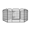 Heavy Duty Comfortable Pet Dog Game Fence Foldable 6 Panel Metal Black