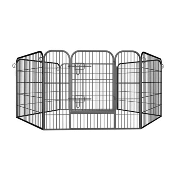 Heavy Duty Comfortable Pet Dog Game Fence Foldable 6 Panel Metal Black