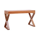 Computer Desk Natural 115 X 47 X 77 Cm Solid Mahogany Wood